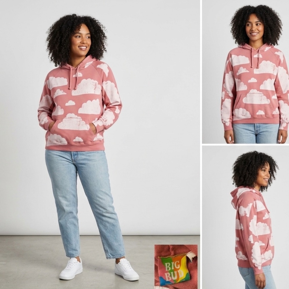 Big Bud unisex, pink cloud hoodie